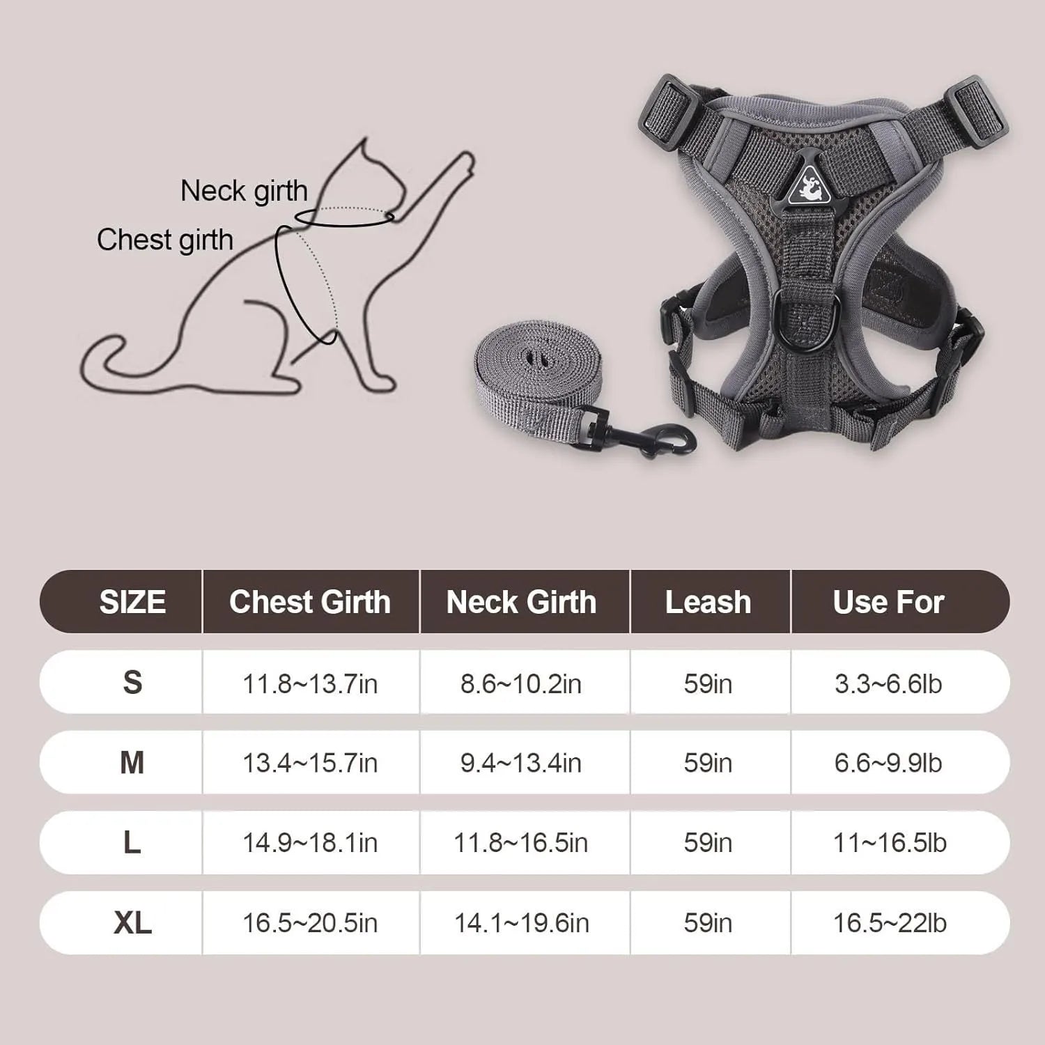 Soft mesh cat harness and leash set in blue with reflective chest patch on a cat outdoors