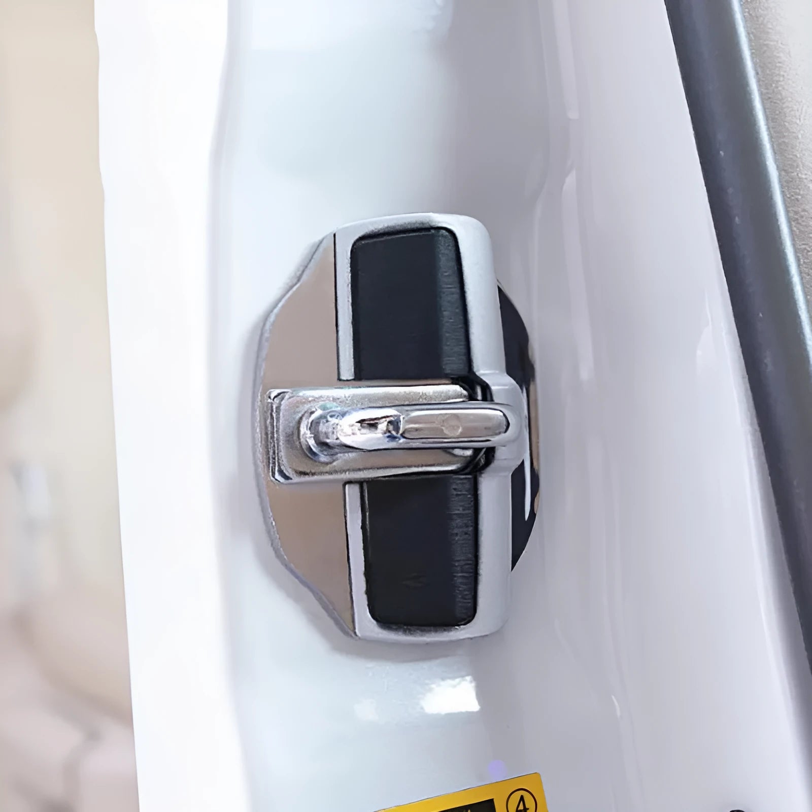 Silver TRD car door lock buffer cushion for Toyota 23 Prius, 1 pack, anti-abnormal sound cover