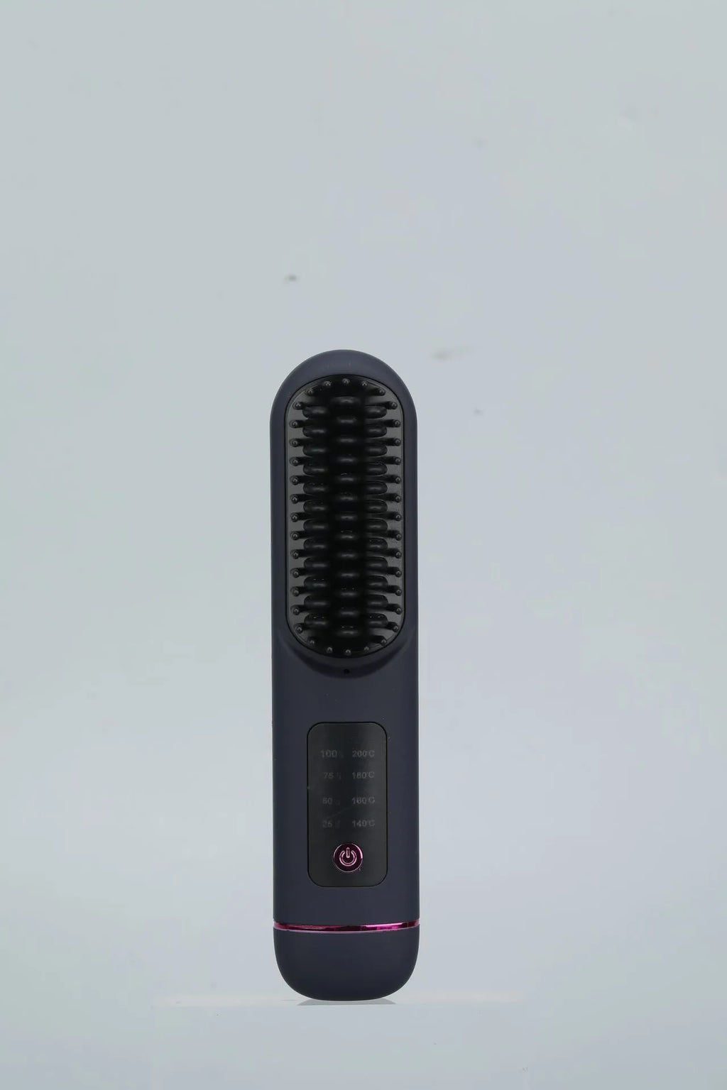 Portable charging negative ion straight hair comb in white, blue, or grey.