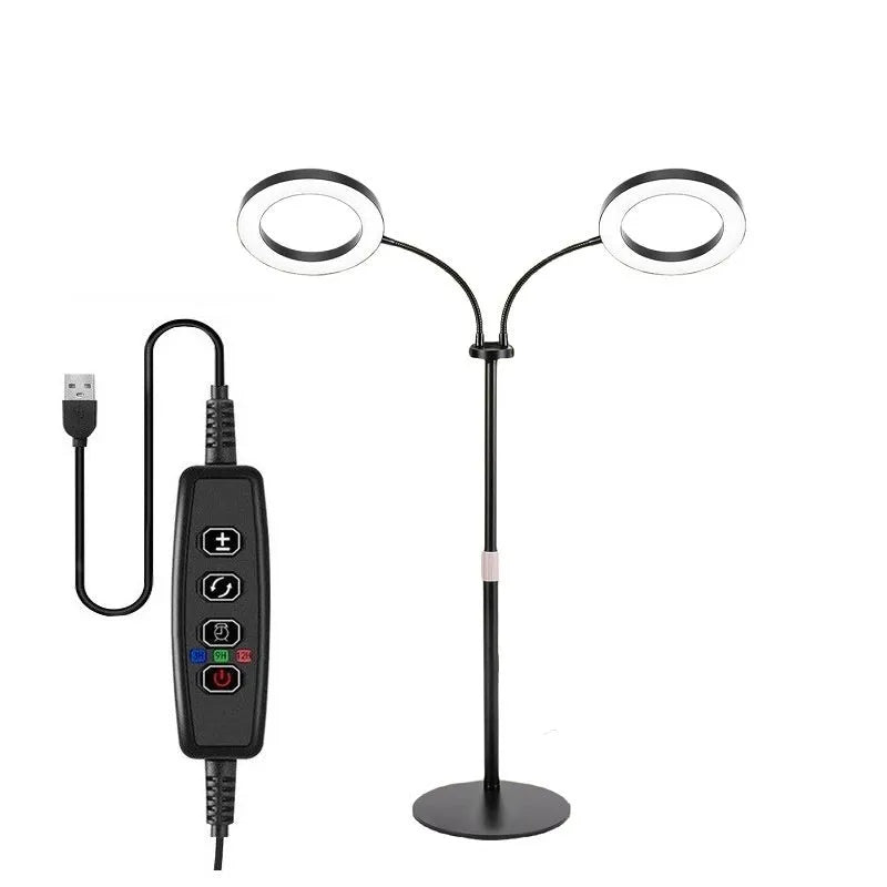 6-inch angel ring retractable floor grow light with adjustable stand for indoor plants