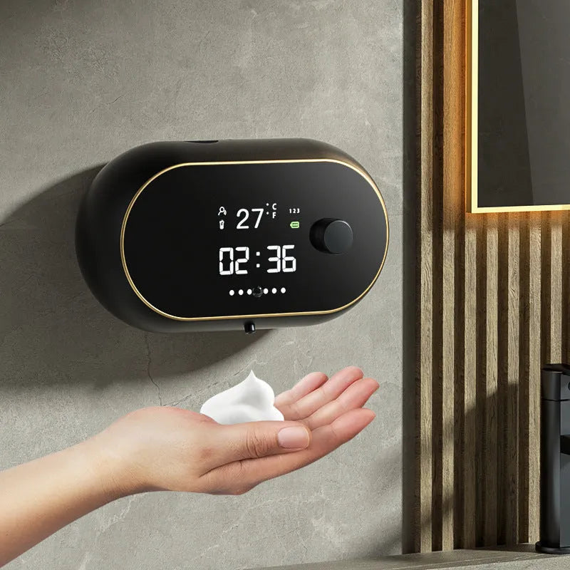 Automatic hand sanitizer soap dispenser unit in white or black with USB cable