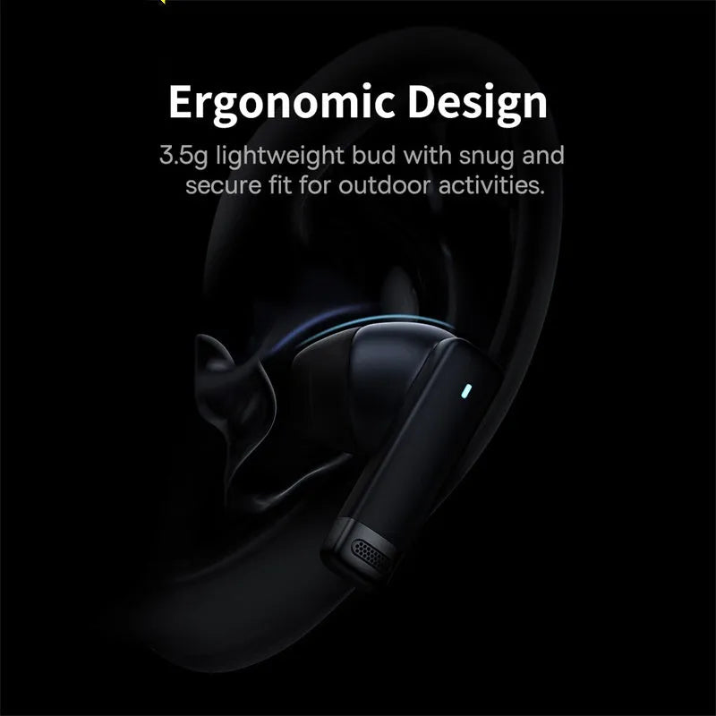 Pearl white true wireless earbuds with active noise cancellation in charging case, Bluetooth 5.3, IPX5 waterproof
