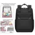 Lightweight large capacity schoolbag in solid colour waterproof nylon, unisex design for school or travel
