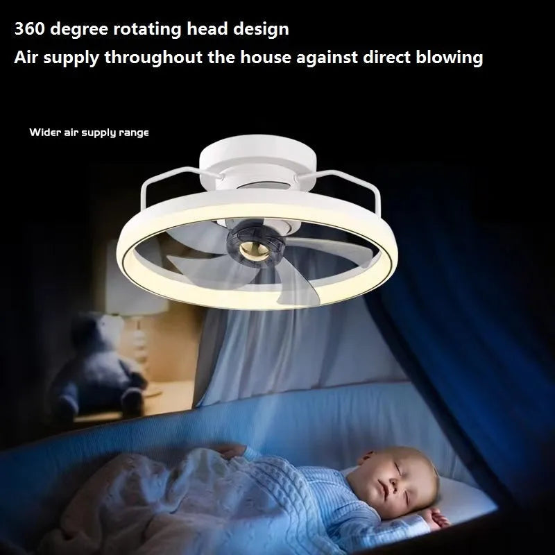 Φ500mm diameter ceiling fan lamp with integrated light fitting in modern simple style