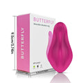 Rose red APP remote control female massager with cute butterfly design and USB charging