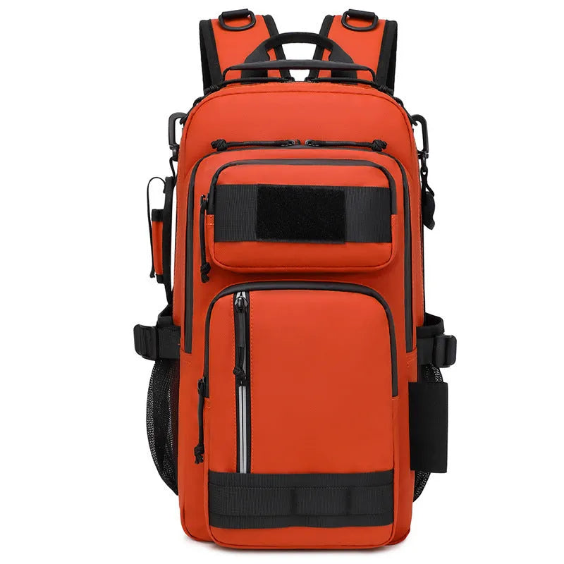 Solid-colour Derm outdoor backpack with 20-35 litre capacity for hiking and camping.