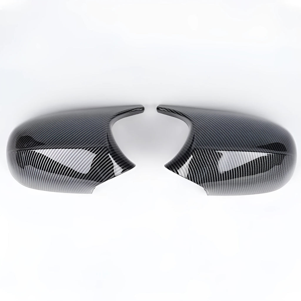 BMW 3 Series E90 rearview mirror shell replacement set in black ABS plastic