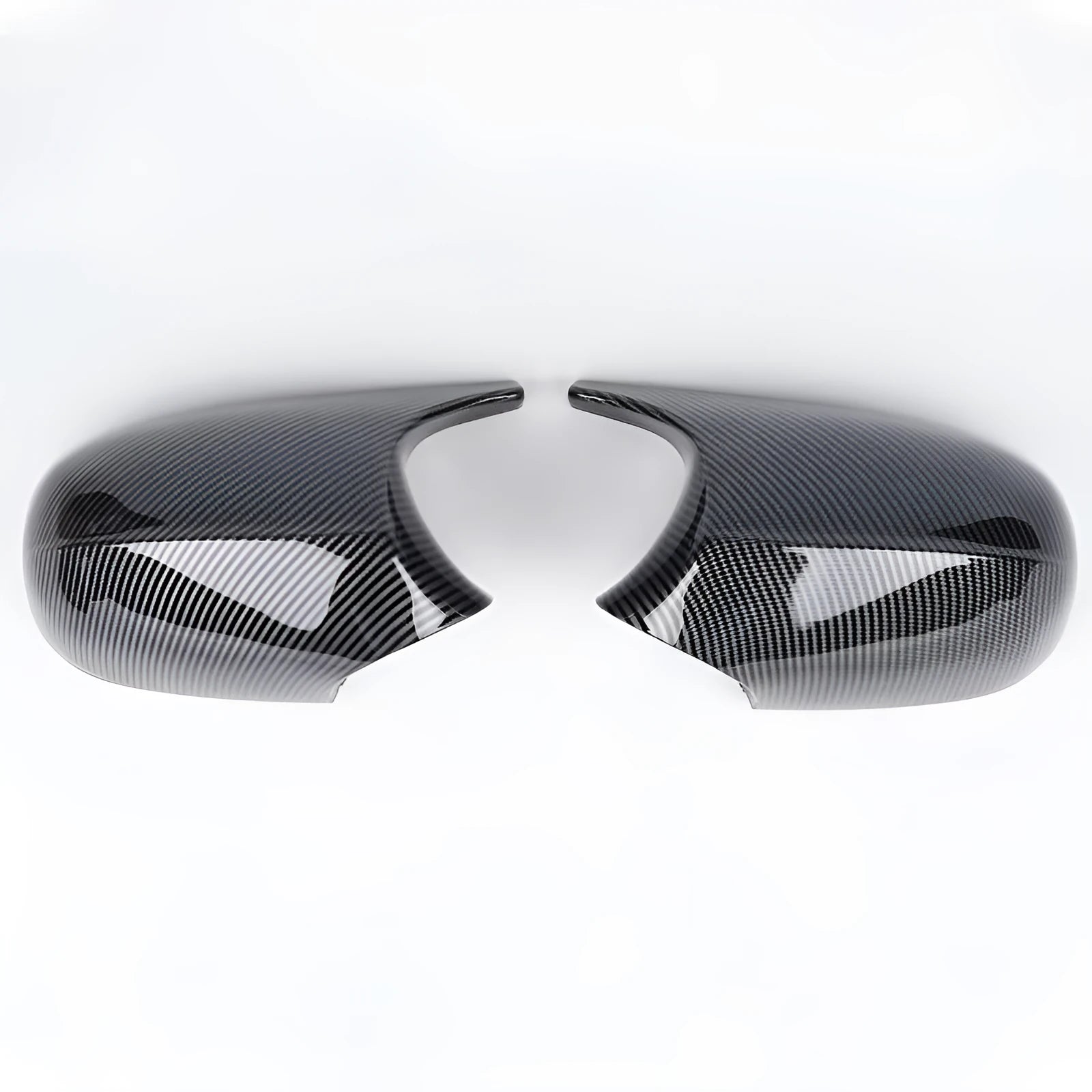 BMW 3 Series E90 rearview mirror shell replacement set in black ABS plastic