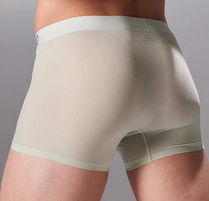 Men's seamless antibacterial fitness underwear in four colour options showing lightweight stretch fabric