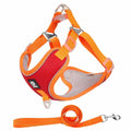 Adjustable mesh dog harness with reflective piping in multiple colour options