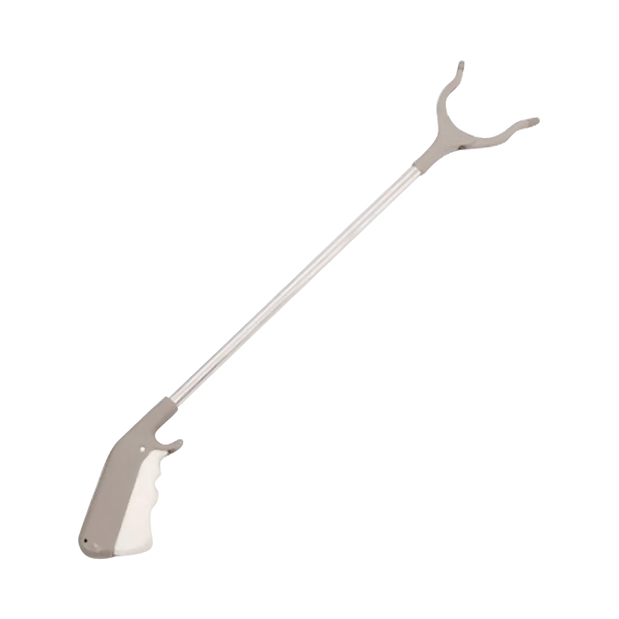 40cm stainless steel bending-free garbage picker with push-type handle for one-handed operation