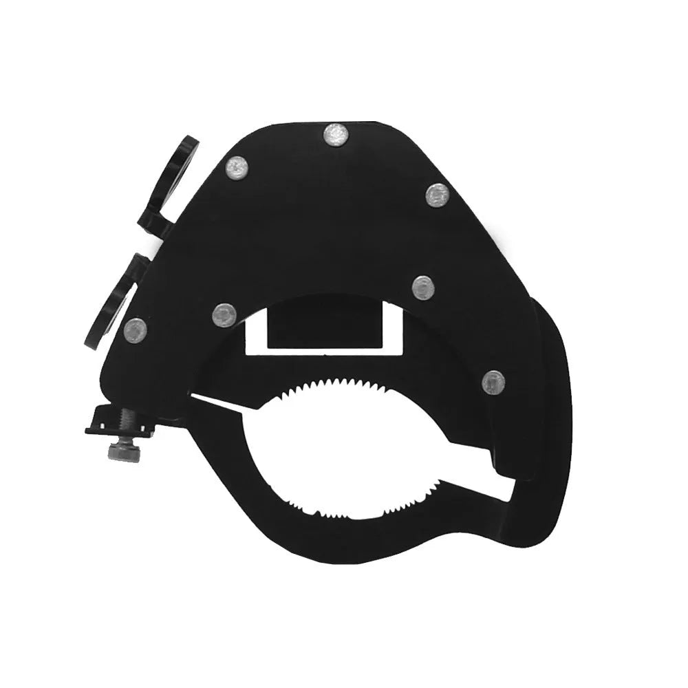 Universal motorcycle throttle lock assist in stainless steel for handlebar mount, top or bottom format