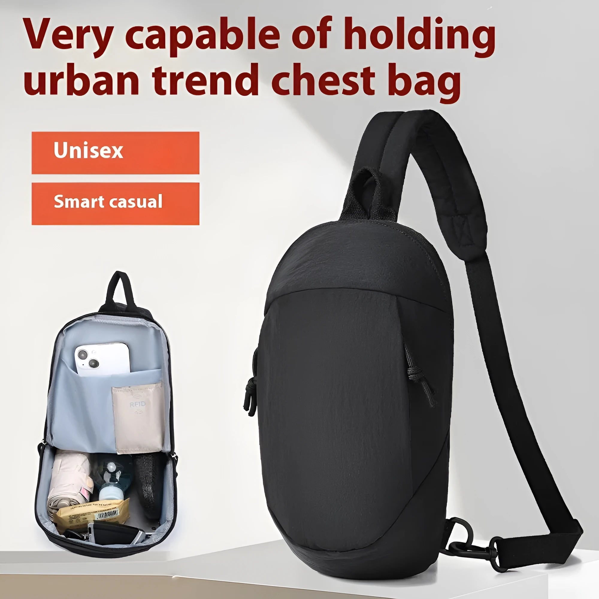 Outdoor girls crossbody bag in nylon with phone pocket, available in army green colour