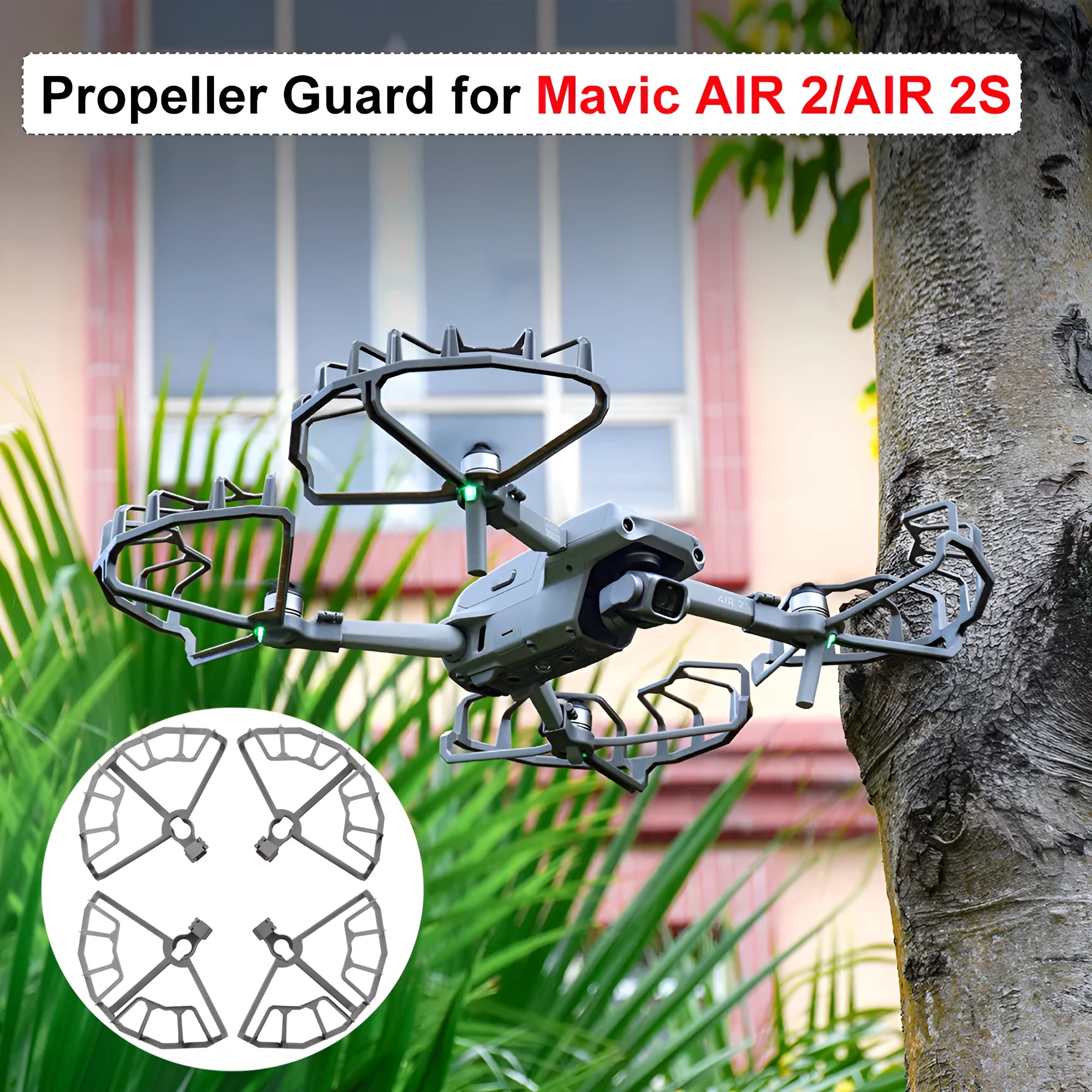Grey ABS propeller protection ring for DJI Mavic Air 2 and Air 2S drones.