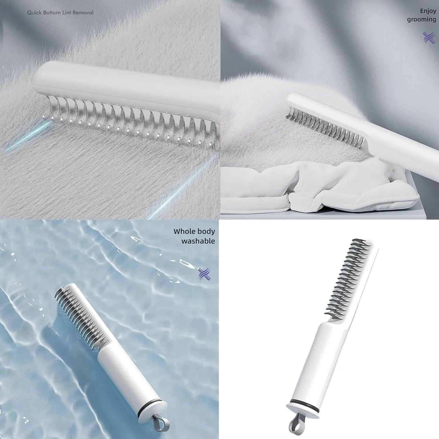 Stainless steel pet dematting comb grooming brush with comfortable handle