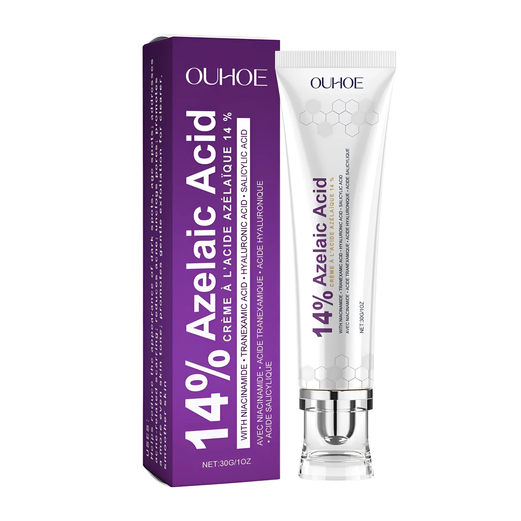 30g jar of soothing moisturising face cream with nicotinamide and hyaluronic acid