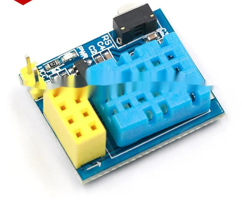 Temperature and humidity WiFi node module with DHT11 sensor on compact PCB, 25mm by 21mm size