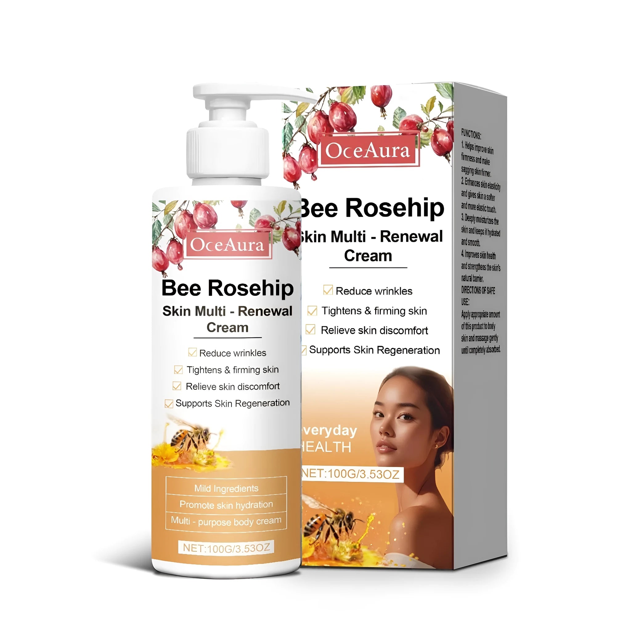 Multi effect skin repair cream 100g jar with collagen and nicotinamide for dry skin