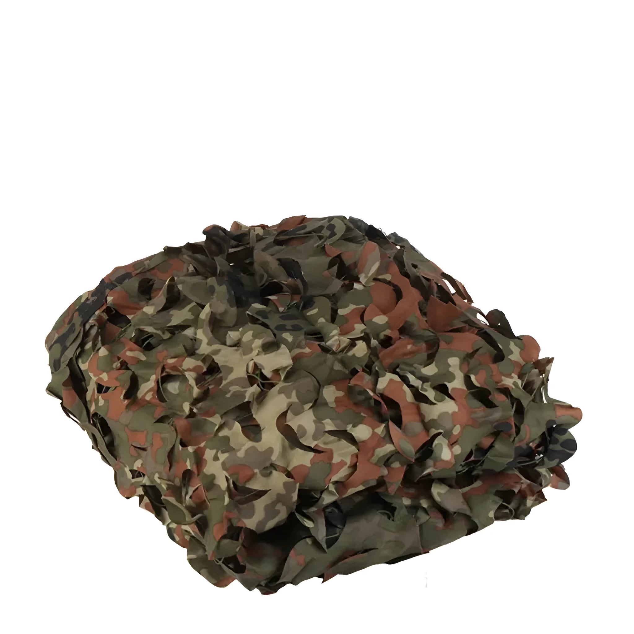 Multi-terrain camouflage netting showing desert, snow, forest, mottled, and dark night pattern options