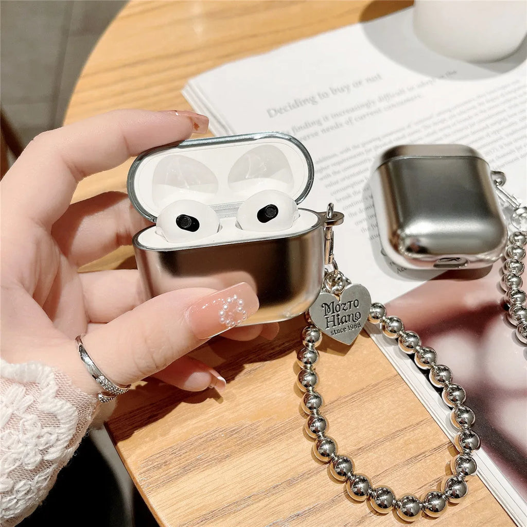 Matte plating TPU protective case for AirPods with electroplated bracelet design