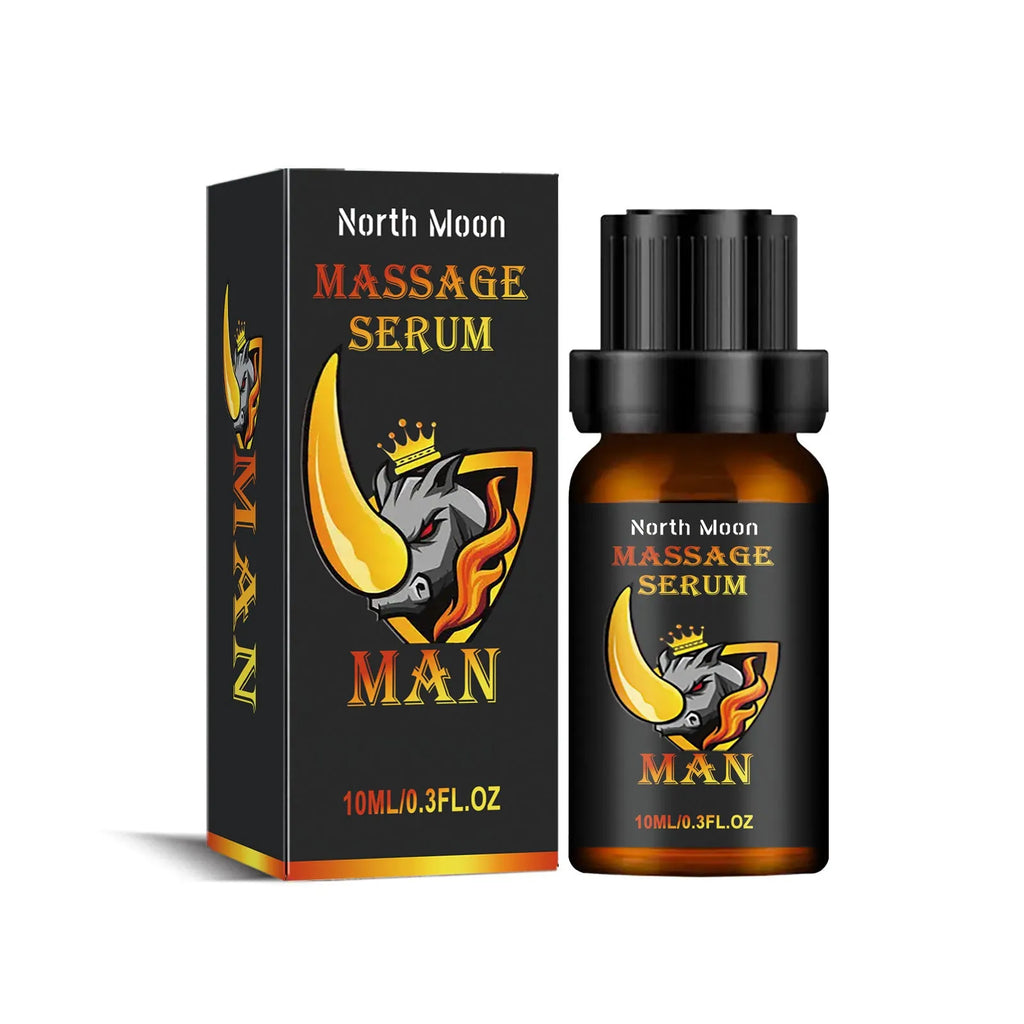 10ml bottle of men's endurance vitality essential oil with ginger and cocoa butter