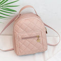 Korean style girls' hard square embroidered backpack with soft carry handle in white colour