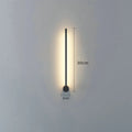 Nordic LED line wall lamp with iron shade, 50x7.5cm, offering 300-600mm size options