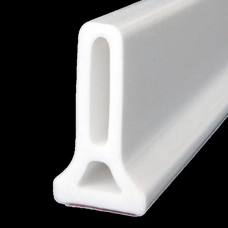 TPE silicone bathroom waterproof strip in black, white and grey colours for shower room sealing