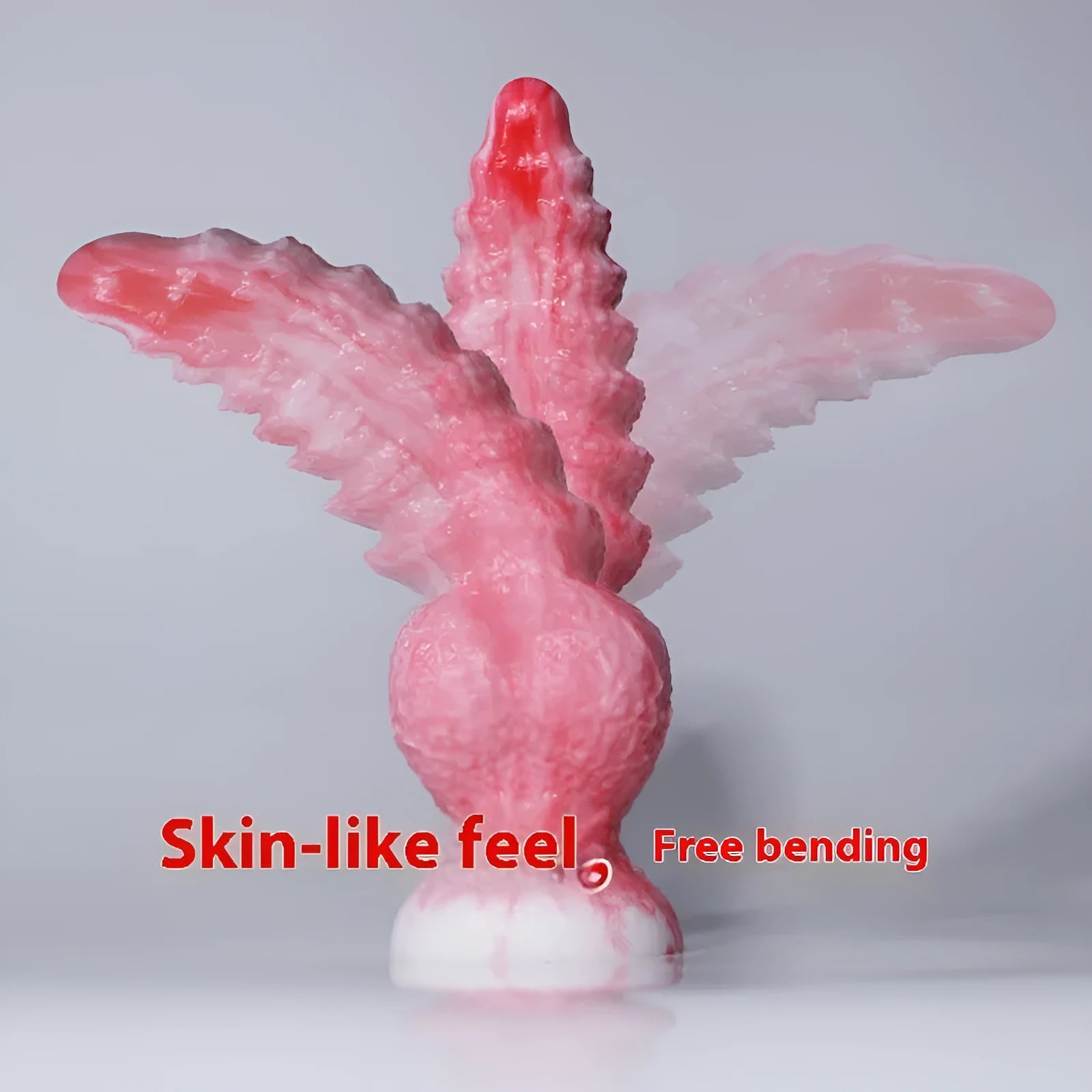 Pink Berserker shaped penis masturbation device made from platinum silicone.