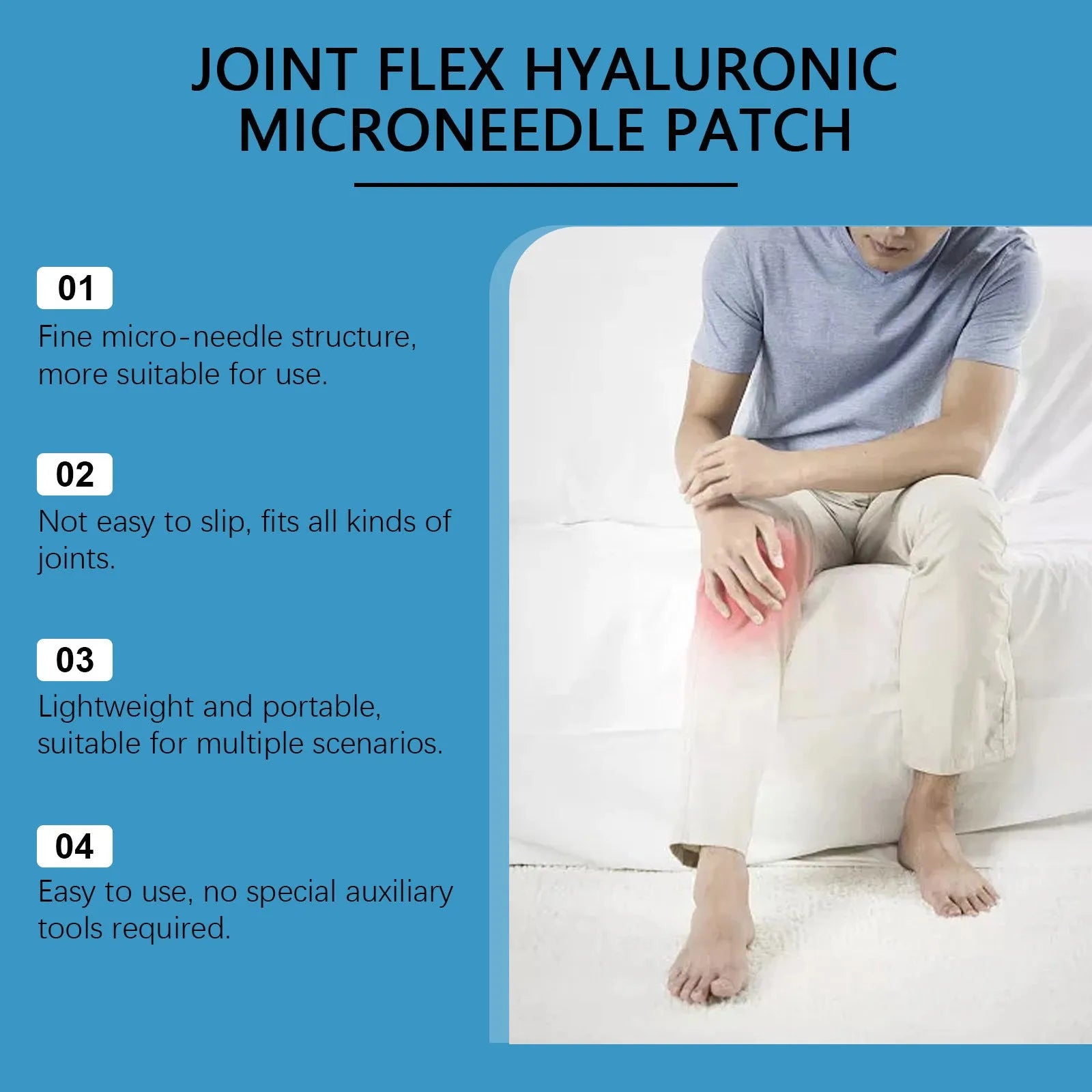 Joint microneedle patch with curcumin 4 pack external body care paste