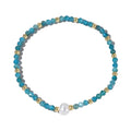 Natural stone unisex bracelet with geometric ellipse design, light luxury style, multiple colour options
