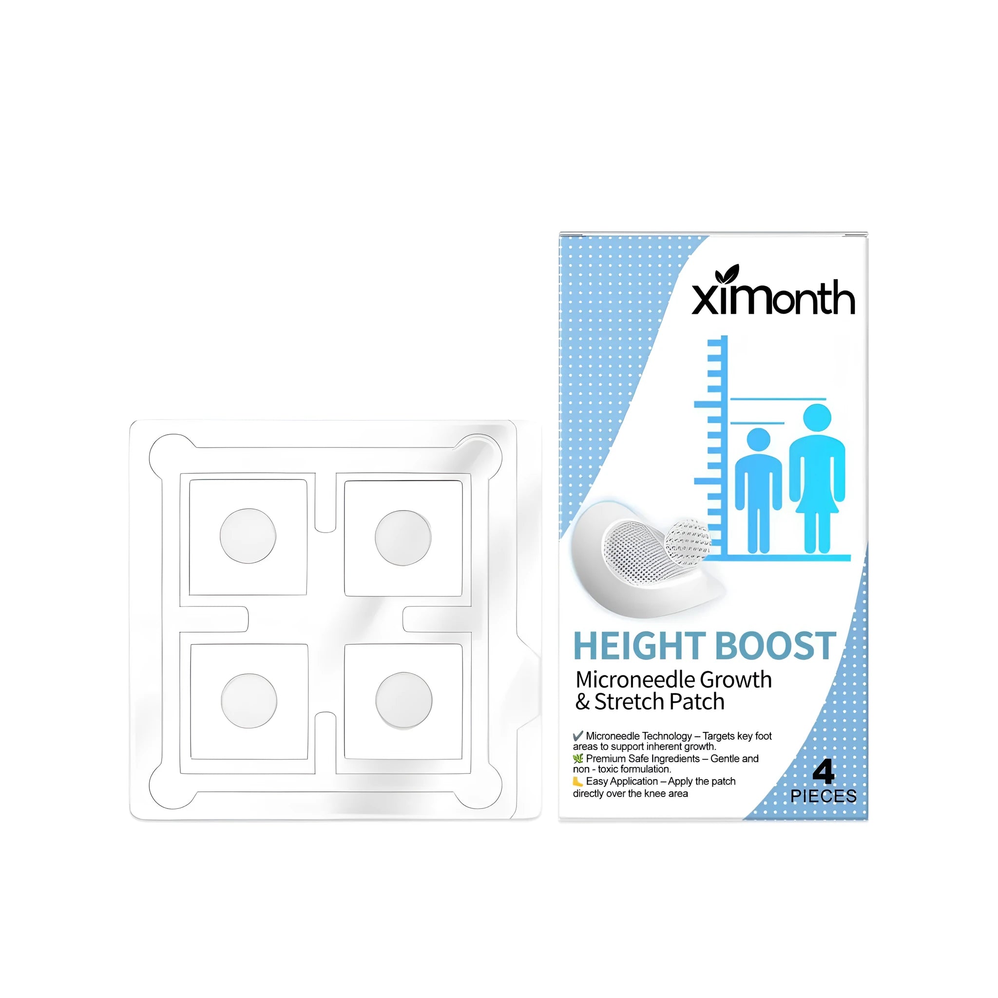 Pack of 4 Healthy Bone Micro Needle Care Patches with herbal and vitamin E extracts