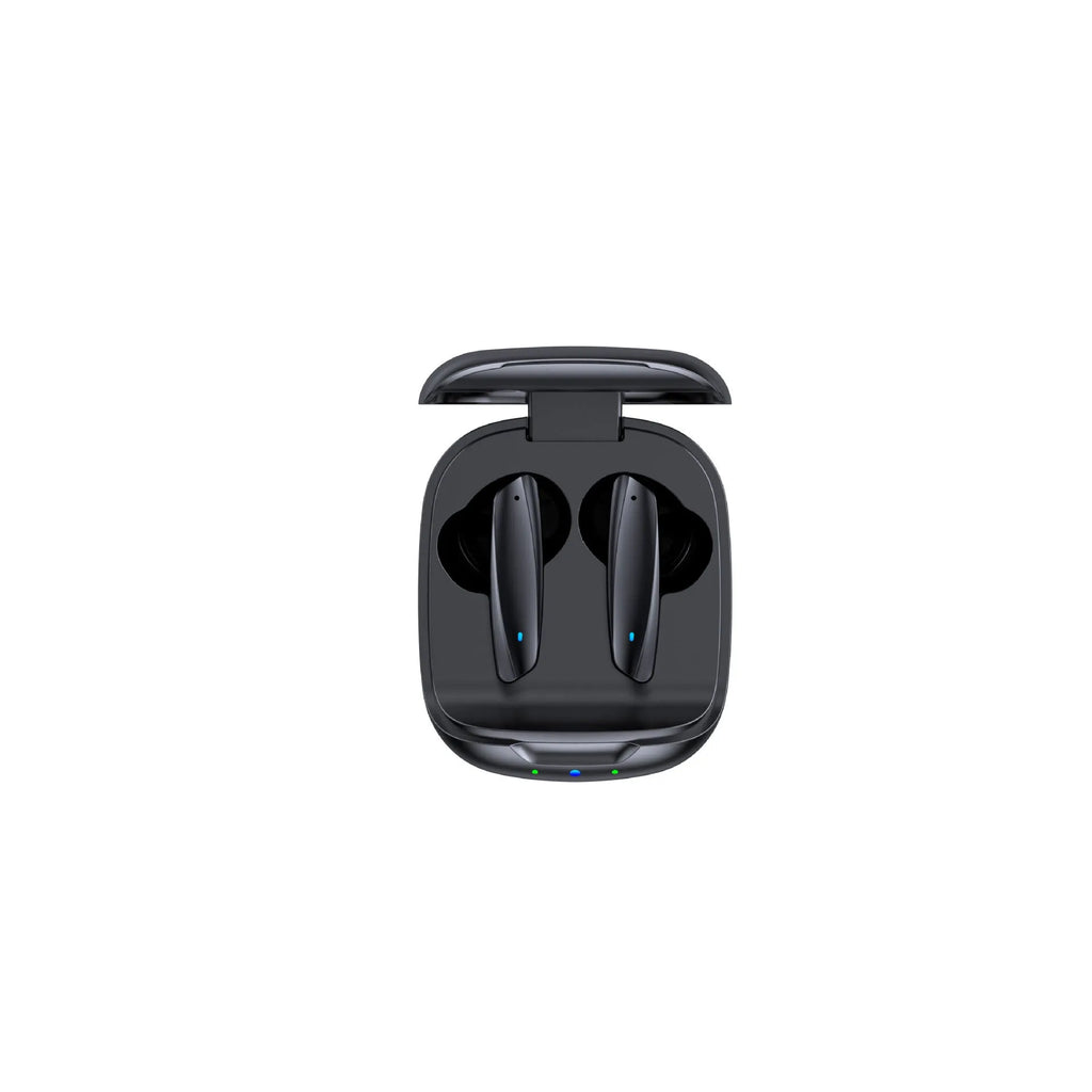 TWS Bluetooth 5.0 in-ear headphones with charging case, Black colour, side view
