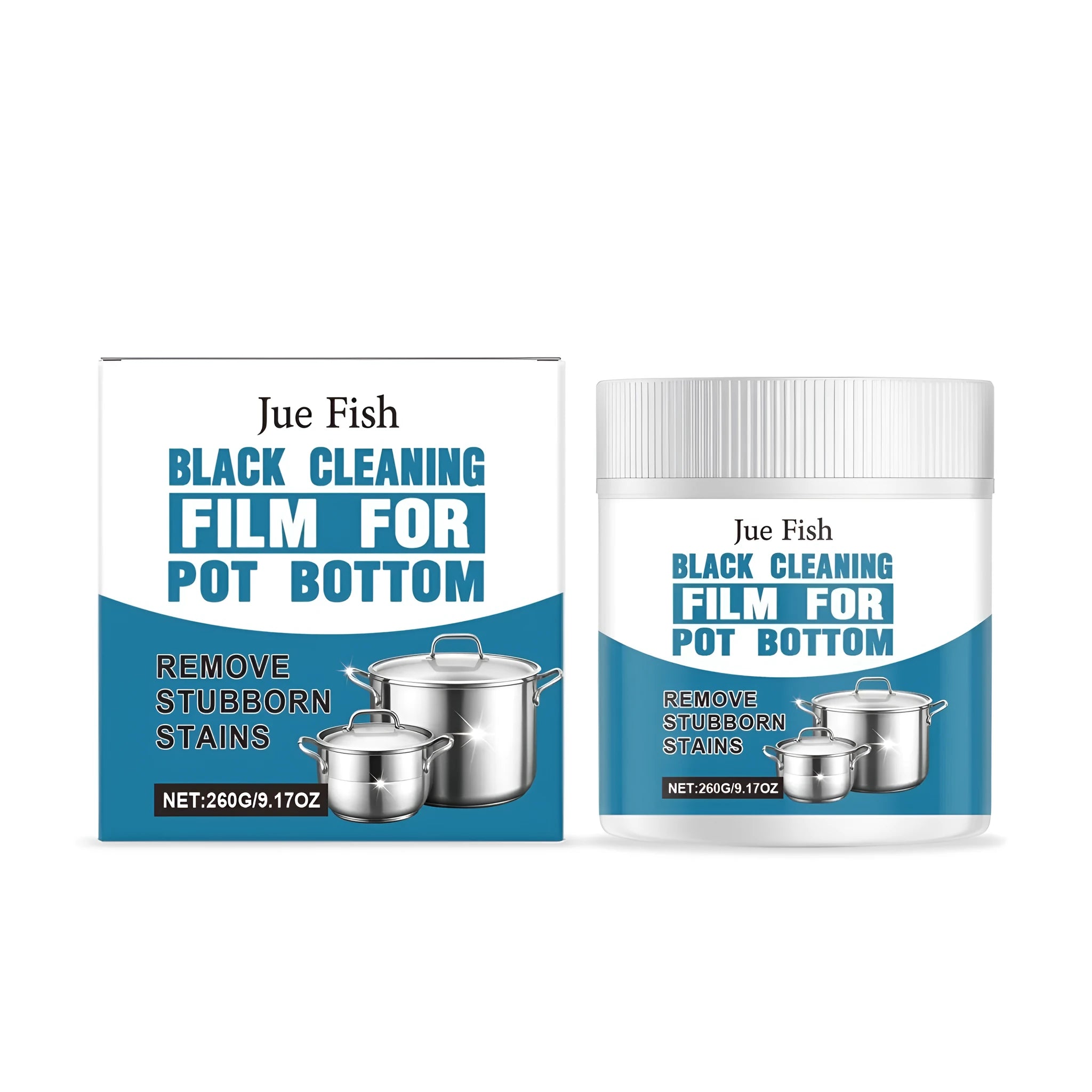 Black cleaning film paste in tub for removing burnt carbon from pot bottom, 260g