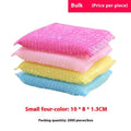Pinstripe fabric sponge cleaning mop in macaron colours for wet and dry dishwashing