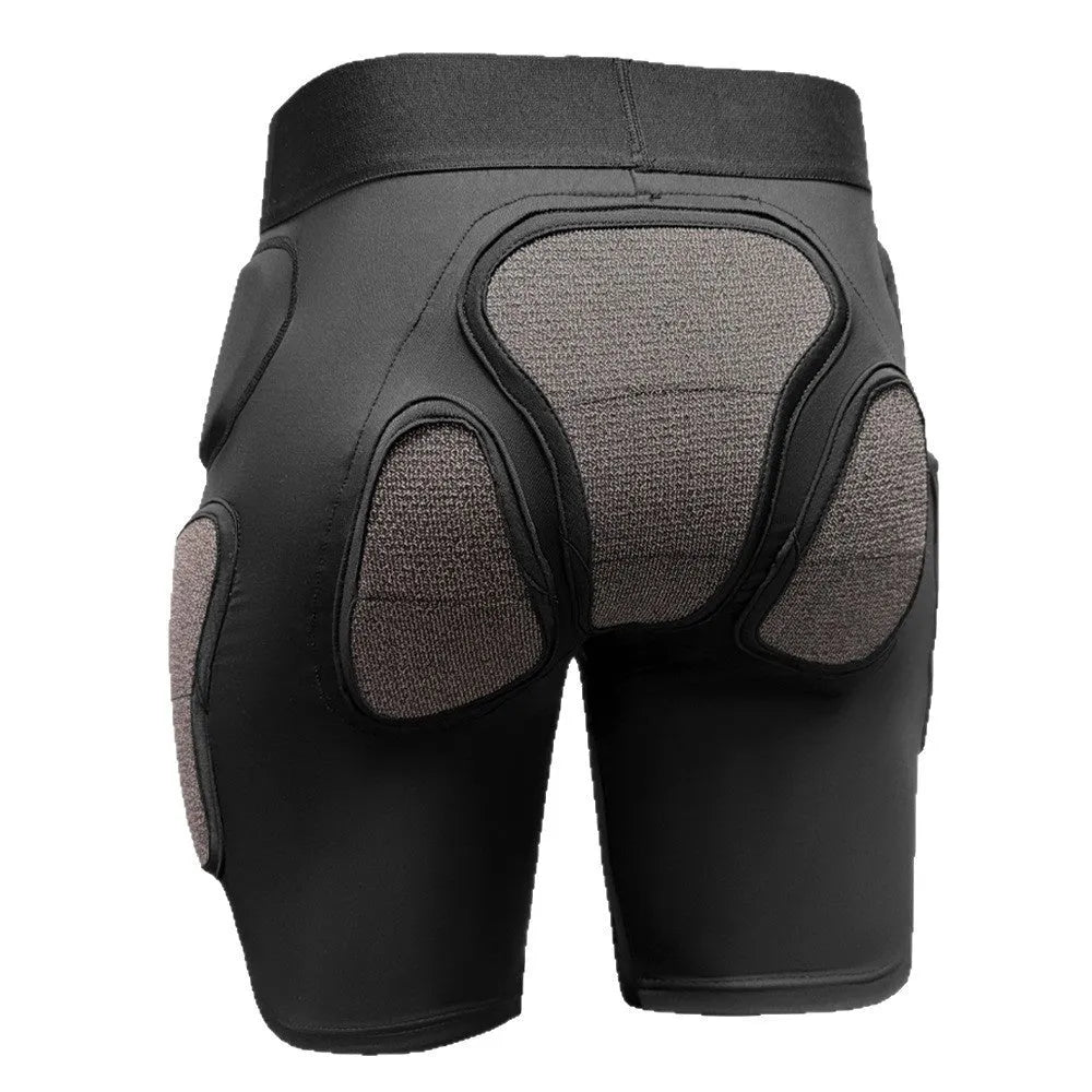 X-ray diffraction ski protective gear showing separate hip pad and knee pad for inner wear.
