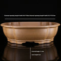 Handmade purple sand plant basin in large hexagonal or Begonia style for breathable plant cultivation