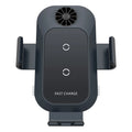Car wireless charger phone holder with matte oil face shell, dual coils, and suction cup air outlet mount in colour C35