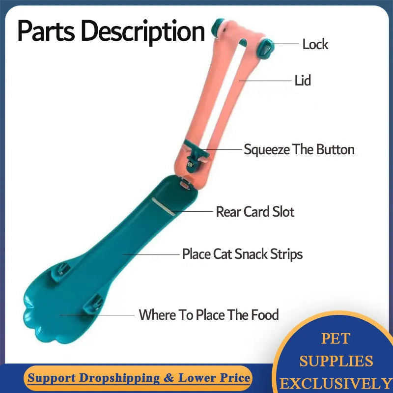 Green pet food scoop with transparent 25 ml chamber and wide handle for dispensing liquid food.