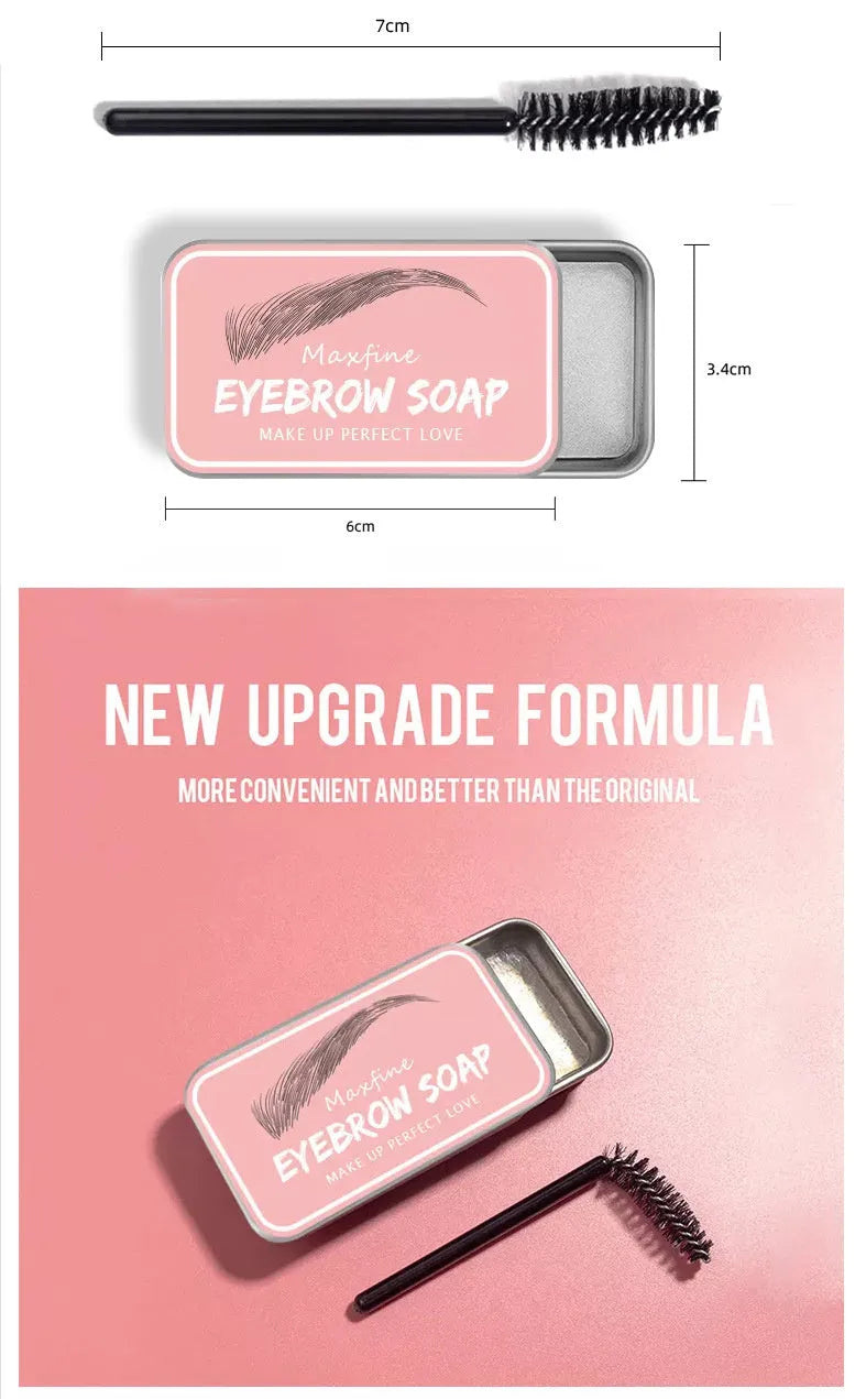 Long-lasting natural shaping eyebrow cream 10g with eyebrow brush for defined brows