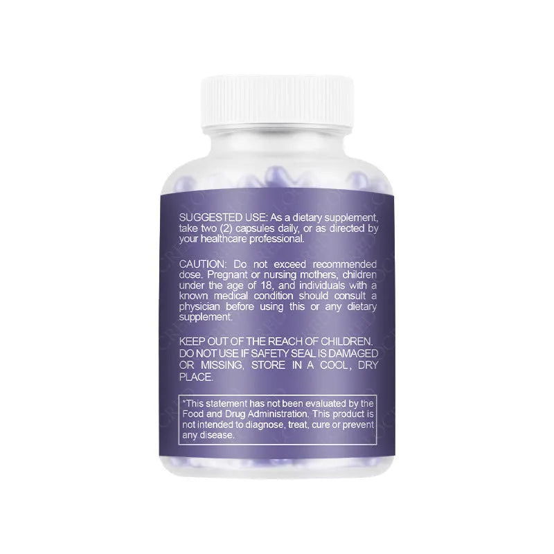 Bottle of 60 vaginal capsules for adult women's intimate care supplement.