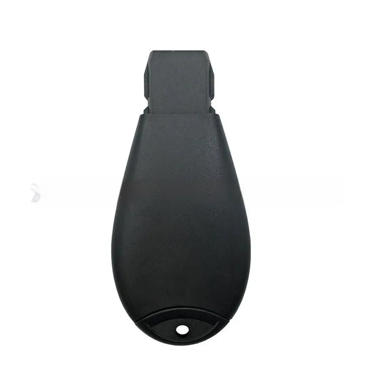 Dodge car smart card key replacement shell in ABS brass, showing dimensions 85mm x 42mm x 15mm.