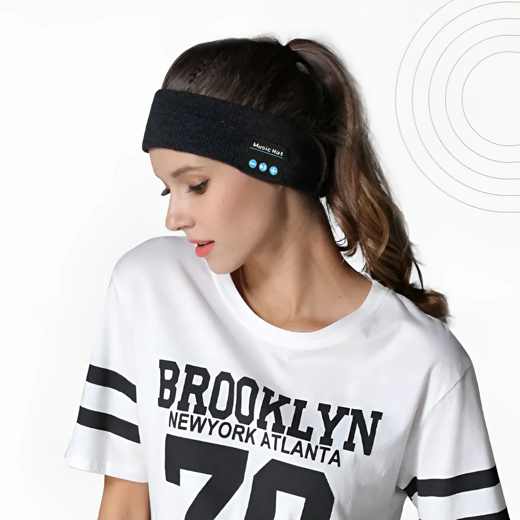Bluetooth 5.4 eye mask sports scarf with removable washable hair band in three colour options