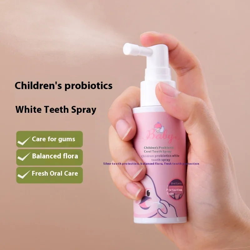 Children's probiotics white teeth cleaning spray bottle, 40ml anticavity oral spray