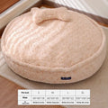 Round nest dog kennel in milk tea colour, size S, made from bite-resistant cloth