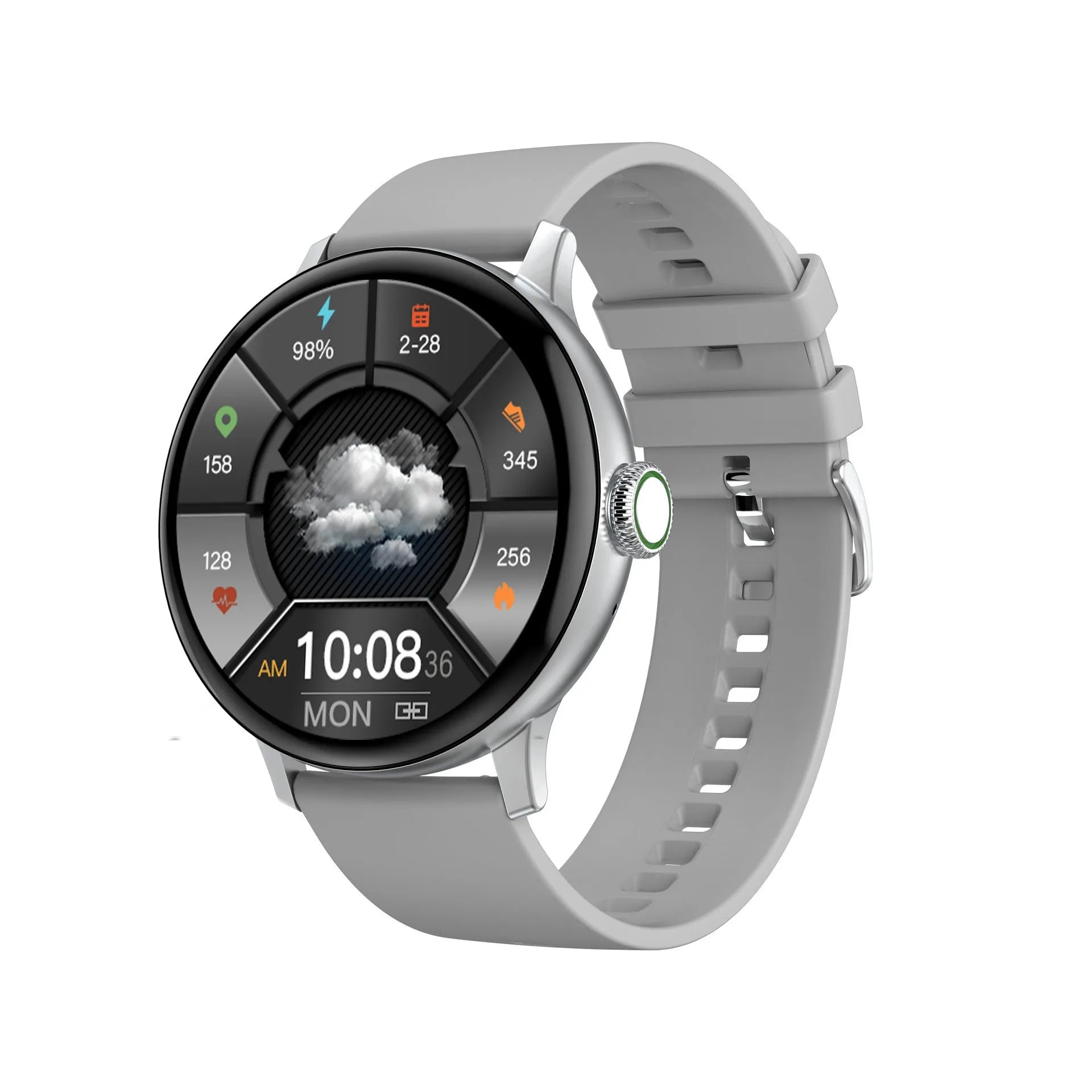 Bluetooth call smart bracelet with heart rate and blood pressure sensors, 1.2 inch screen, and TPU strap on wrist