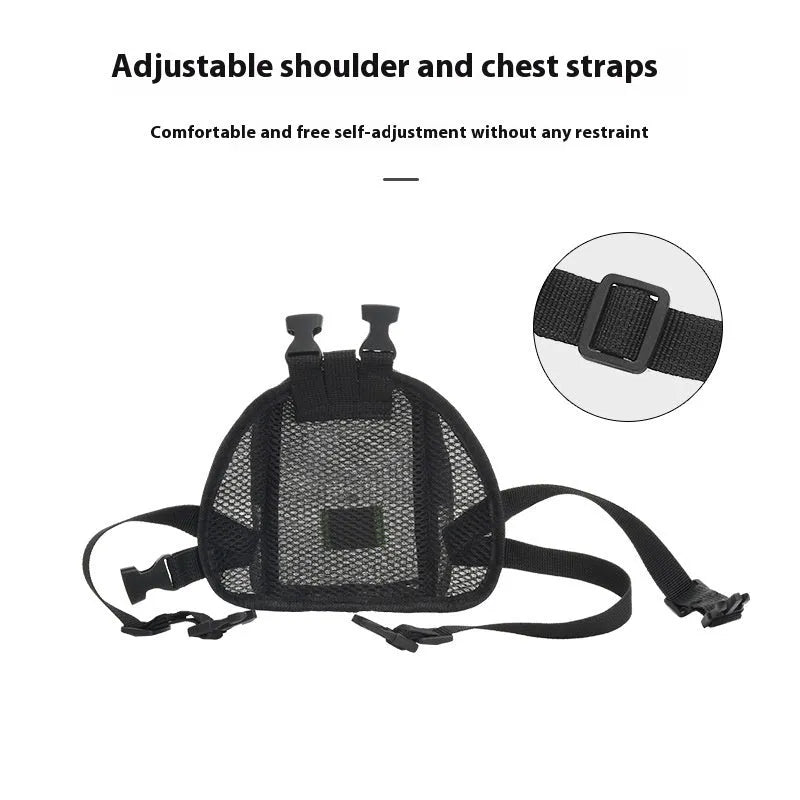 Breathable polyester dog backpack in solid colour for portable pet storage with canvas bag