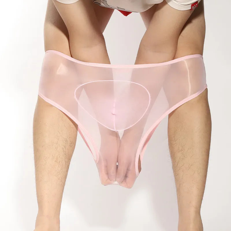 Men's ultra-thin nylon briefs in multiple colours showing traceless quick-drying breathable design