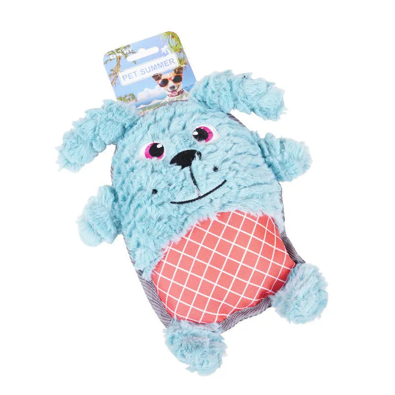 Dog toy with sound bite resistant for puppies teething in BLUE colour