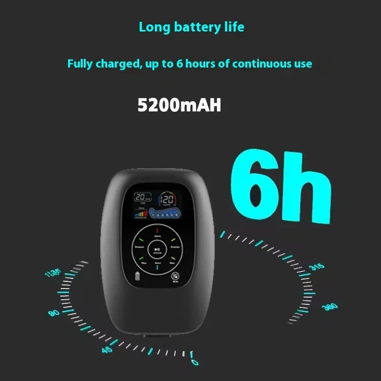 Air wave pressure massager for leg arm waist with handheld remote control battery powered